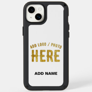 STYLISH MODERN CUSTOMIZABLE WHITE VERIFIED BRANDED SPECK iPhone 14 PLUS CASE