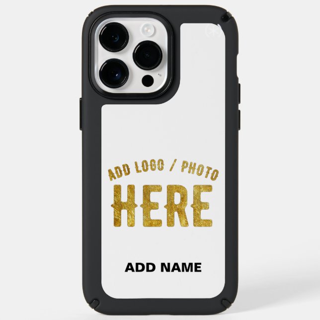 STYLISH MODERN CUSTOMIZABLE WHITE VERIFIED BRANDED SPECK iPhone CASE (Front)