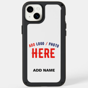 STYLISH MODERN CUSTOMIZABLE WHITE VERIFIED BRANDED SPECK iPhone 14 PLUS CASE