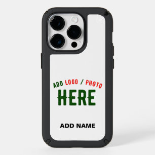 STYLISH MODERN CUSTOMIZABLE WHITE VERIFIED BRANDED SPECK iPhone 14 PRO CASE