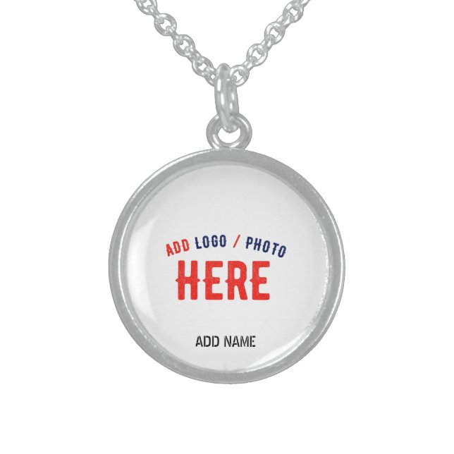 STYLISH MODERN CUSTOMIZABLE WHITE VERIFIED BRANDED STERLING SILVER NECKLACE (Front)