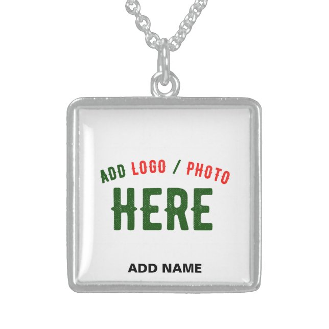 STYLISH MODERN CUSTOMIZABLE WHITE VERIFIED BRANDED STERLING SILVER NECKLACE (Front)