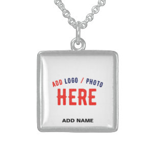 STYLISH MODERN CUSTOMIZABLE WHITE VERIFIED BRANDED STERLING SILVER NECKLACE