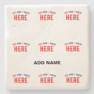 STYLISH MODERN CUSTOMIZABLE WHITE VERIFIED BRANDED STONE COASTER