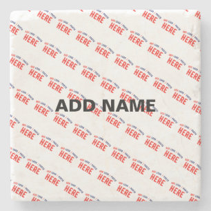 STYLISH MODERN CUSTOMIZABLE WHITE VERIFIED BRANDED STONE COASTER