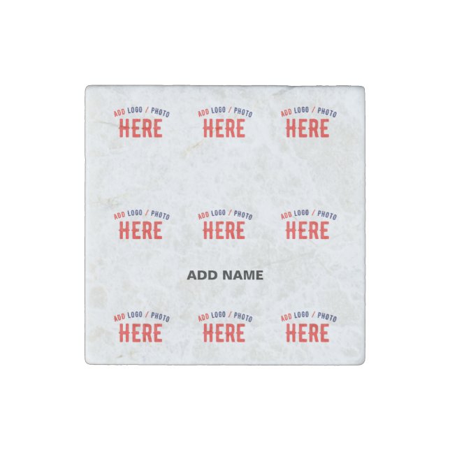 STYLISH MODERN CUSTOMIZABLE WHITE VERIFIED BRANDED STONE MAGNET (Front)
