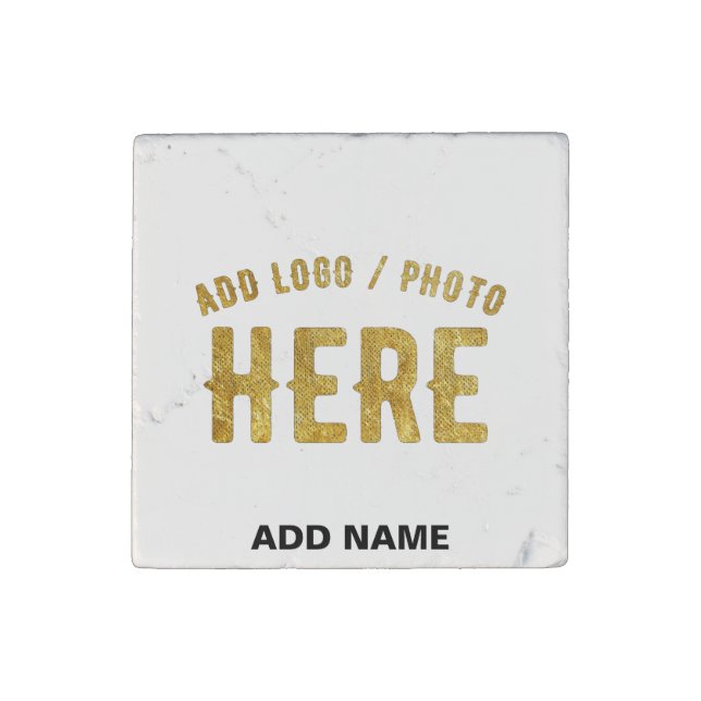 STYLISH MODERN CUSTOMIZABLE WHITE VERIFIED BRANDED STONE MAGNET (Front)