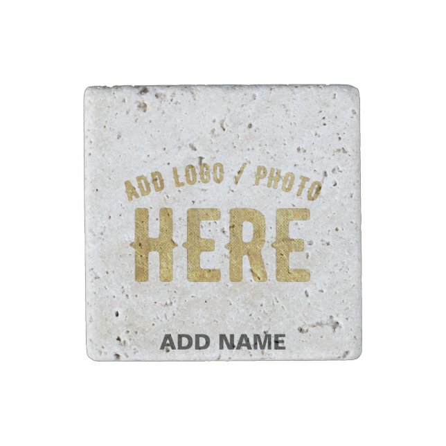 STYLISH MODERN CUSTOMIZABLE WHITE VERIFIED BRANDED STONE MAGNET (Front)