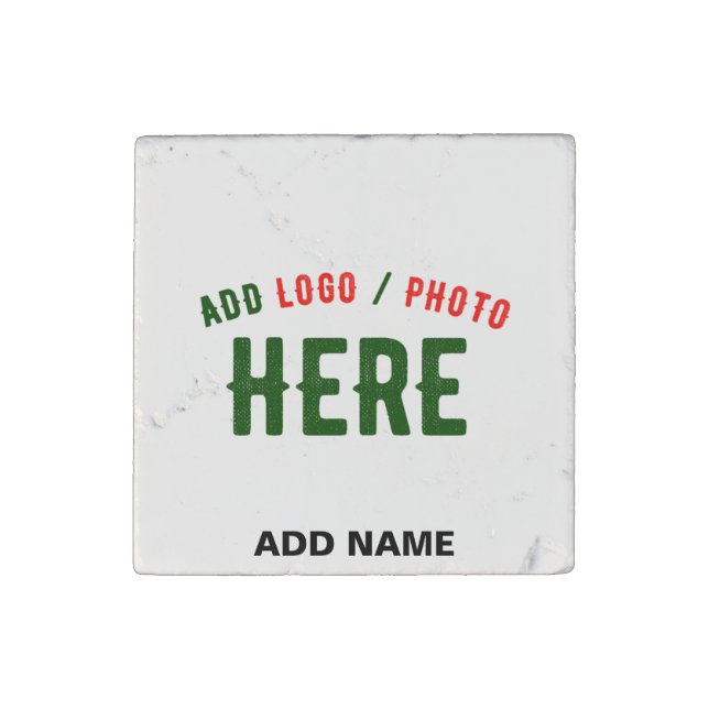 STYLISH MODERN CUSTOMIZABLE WHITE VERIFIED BRANDED STONE MAGNET (Front)