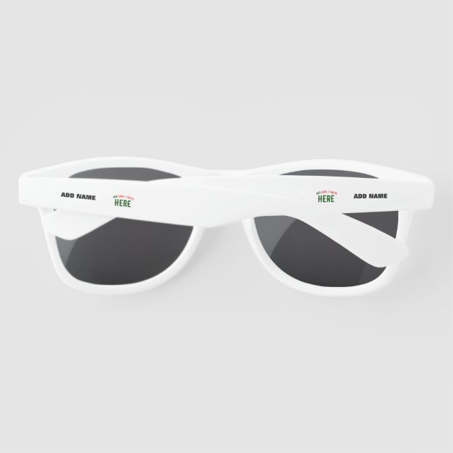 STYLISH MODERN CUSTOMIZABLE WHITE VERIFIED BRANDED SUNGLASSES (Back)