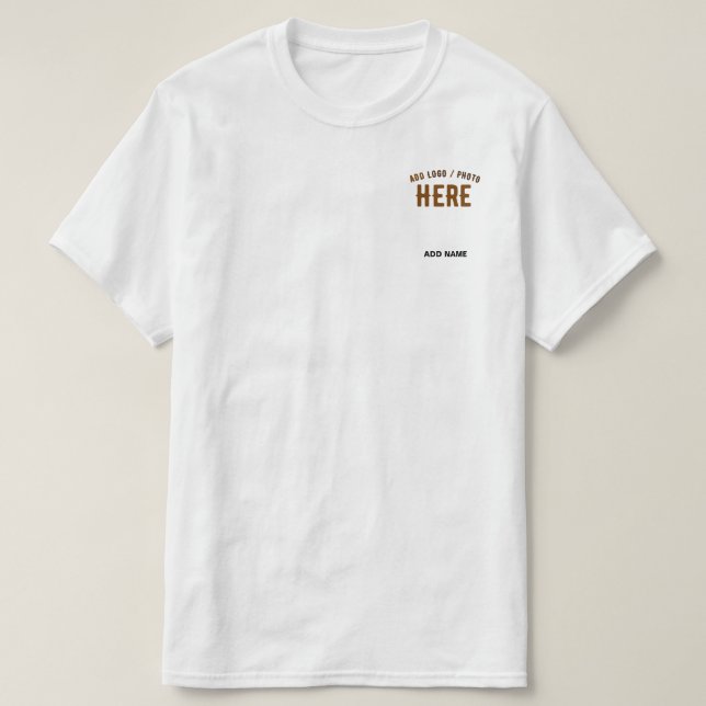 STYLISH MODERN CUSTOMIZABLE WHITE VERIFIED BRANDED T-Shirt (Design Front)