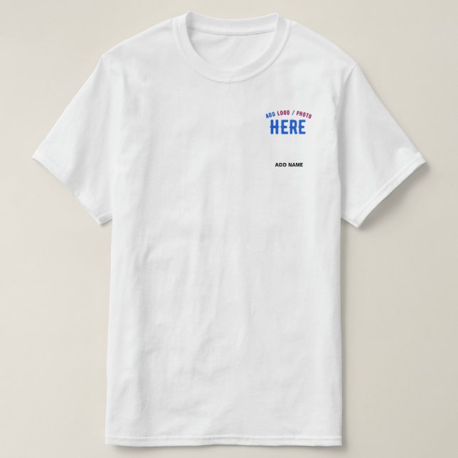 STYLISH MODERN CUSTOMIZABLE WHITE VERIFIED BRANDED T-Shirt (Design Front)