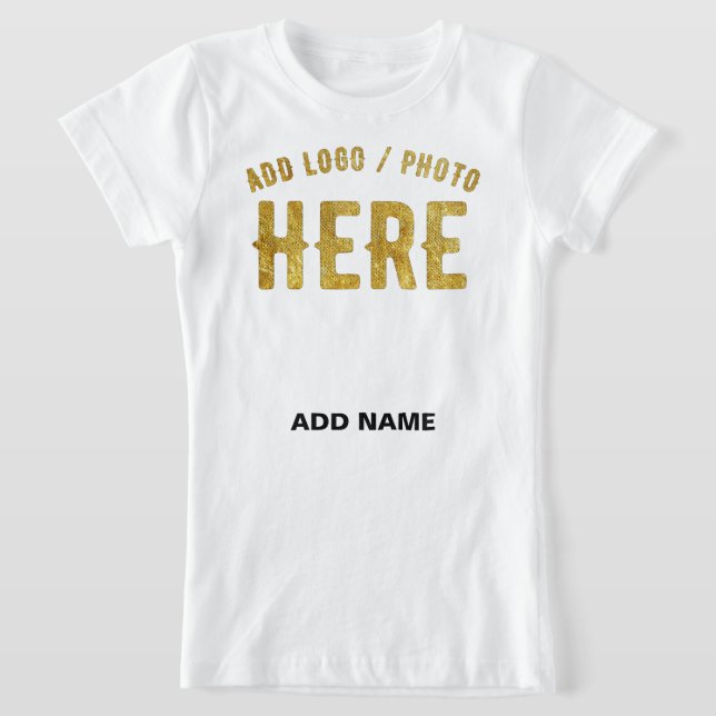 STYLISH MODERN CUSTOMIZABLE WHITE VERIFIED BRANDED T-Shirt (Laydown)