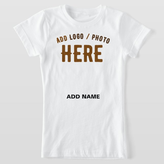 STYLISH MODERN CUSTOMIZABLE WHITE VERIFIED BRANDED T-Shirt (Laydown)