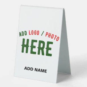 STYLISH MODERN CUSTOMIZABLE WHITE VERIFIED BRANDED TABLE TENT