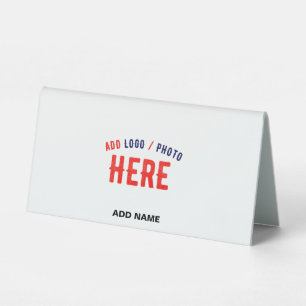 STYLISH MODERN CUSTOMIZABLE WHITE VERIFIED BRANDED TABLE TENT