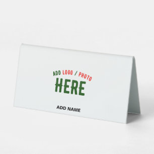 STYLISH MODERN CUSTOMIZABLE WHITE VERIFIED BRANDED TABLE TENT
