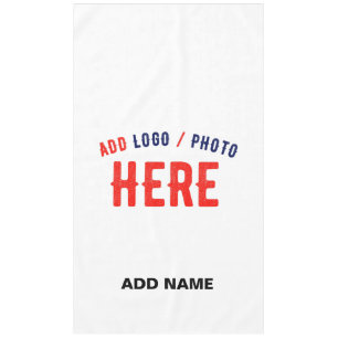 STYLISH MODERN CUSTOMIZABLE WHITE VERIFIED BRANDED TABLECLOTH