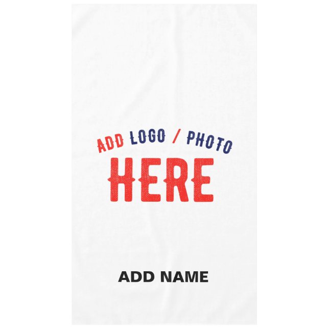 STYLISH MODERN CUSTOMIZABLE WHITE VERIFIED BRANDED TABLECLOTH (Front)