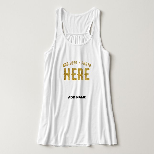 STYLISH MODERN CUSTOMIZABLE WHITE VERIFIED BRANDED TANK TOP (Design Front)