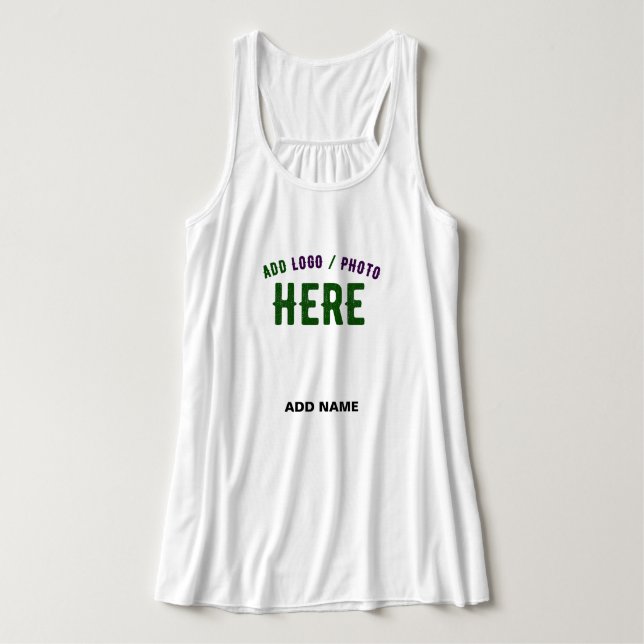 STYLISH MODERN CUSTOMIZABLE WHITE VERIFIED BRANDED TANK TOP (Design Front)
