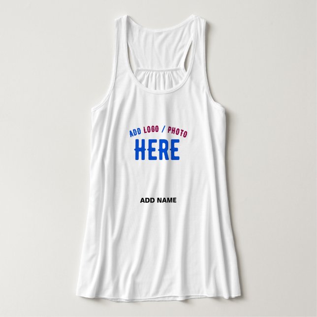STYLISH MODERN CUSTOMIZABLE WHITE VERIFIED BRANDED TANK TOP (Design Front)