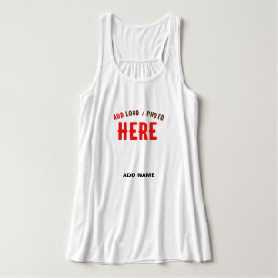 STYLISH MODERN CUSTOMIZABLE WHITE VERIFIED BRANDED TANK TOP