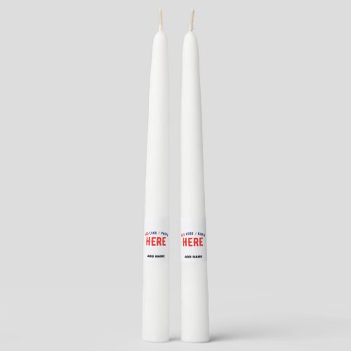 STYLISH MODERN CUSTOMIZABLE WHITE VERIFIED BRANDED TAPER CANDLE
