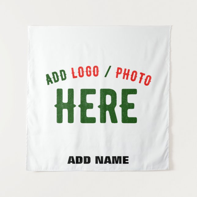 STYLISH MODERN CUSTOMIZABLE WHITE VERIFIED BRANDED TAPESTRY (Front)