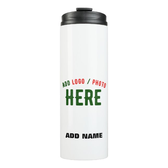 STYLISH MODERN CUSTOMIZABLE WHITE VERIFIED BRANDED THERMAL TUMBLER (Front)