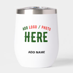 STYLISH MODERN CUSTOMIZABLE WHITE VERIFIED BRANDED THERMAL WINE TUMBLER