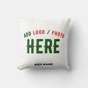 STYLISH MODERN CUSTOMIZABLE WHITE VERIFIED BRANDED THROW PILLOW
