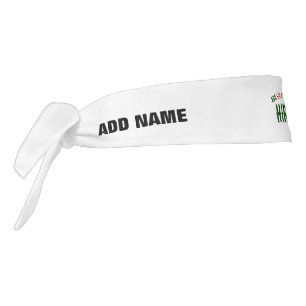 STYLISH MODERN CUSTOMIZABLE WHITE VERIFIED BRANDED TIE HEADBAND