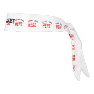 STYLISH MODERN CUSTOMIZABLE WHITE VERIFIED BRANDED TIE HEADBAND