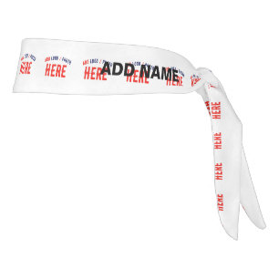 STYLISH MODERN CUSTOMIZABLE WHITE VERIFIED BRANDED TIE HEADBAND