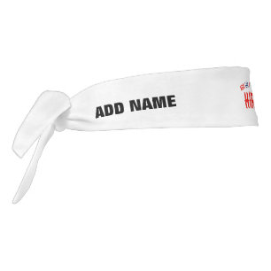 STYLISH MODERN CUSTOMIZABLE WHITE VERIFIED BRANDED TIE HEADBAND