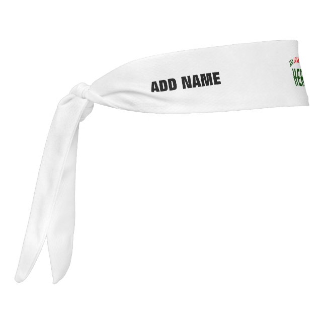 STYLISH MODERN CUSTOMIZABLE WHITE VERIFIED BRANDED TIE HEADBAND (Rotate 270)