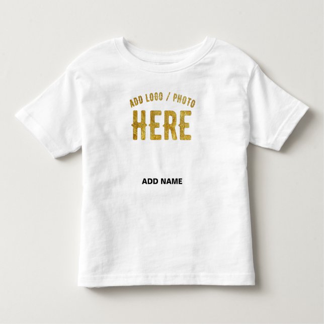 STYLISH MODERN CUSTOMIZABLE WHITE VERIFIED BRANDED TODDLER T-SHIRT (Front)