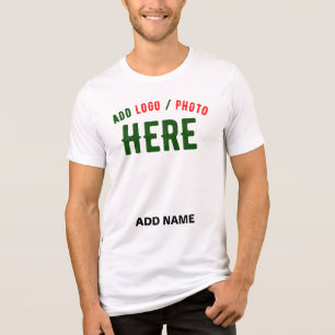 STYLISH MODERN CUSTOMIZABLE WHITE VERIFIED BRANDED Tri-Blend SHIRT
