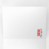 STYLISH MODERN CUSTOMIZABLE WHITE VERIFIED BRANDED Tri-Fold CARD (Inside First)