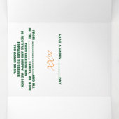 STYLISH MODERN CUSTOMIZABLE WHITE VERIFIED BRANDED Tri-Fold CARD (Inside Middle)
