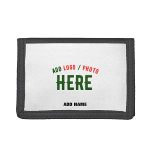 STYLISH MODERN CUSTOMIZABLE WHITE VERIFIED BRANDED TRI-FOLD WALLET