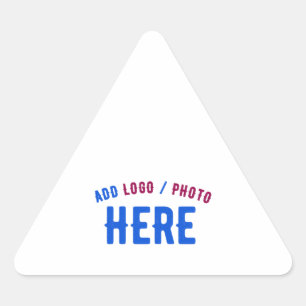 STYLISH MODERN CUSTOMIZABLE WHITE VERIFIED BRANDED TRIANGLE STICKER