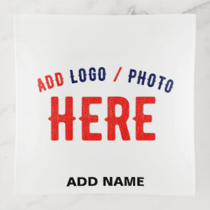 STYLISH MODERN CUSTOMIZABLE WHITE VERIFIED BRANDED TRINKET TRAY
