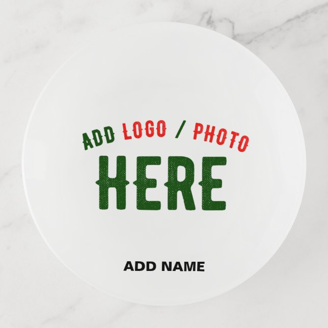 STYLISH MODERN CUSTOMIZABLE WHITE VERIFIED BRANDED TRINKET TRAY (Front)