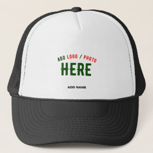 STYLISH MODERN CUSTOMIZABLE WHITE VERIFIED BRANDED TRUCKER HAT