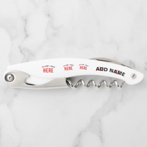 STYLISH MODERN CUSTOMIZABLE WHITE VERIFIED BRANDED WAITERS CORKSCREW