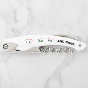 STYLISH MODERN CUSTOMIZABLE WHITE VERIFIED BRANDED WAITER'S CORKSCREW