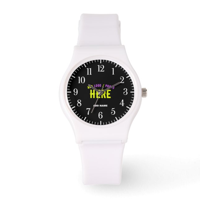 STYLISH MODERN CUSTOMIZABLE WHITE VERIFIED BRANDED WATCH (Front)