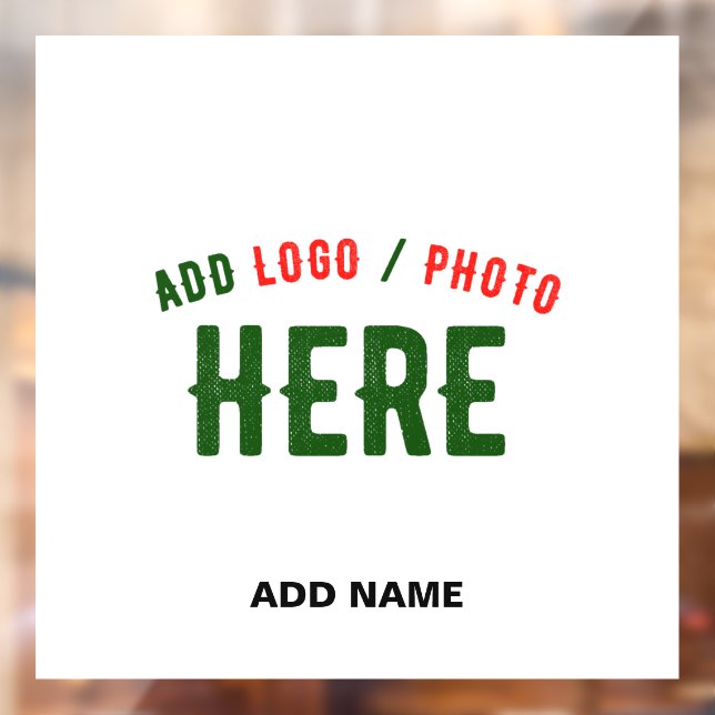 STYLISH MODERN CUSTOMIZABLE WHITE VERIFIED BRANDED WINDOW CLING (Sheet 2)